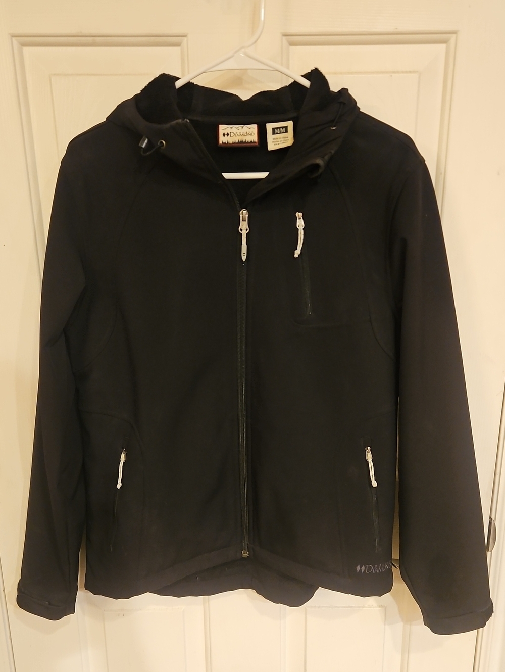 Black Hooded Ski Jacket by Diamond Supply Co.